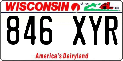WI license plate 846XYR