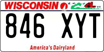 WI license plate 846XYT