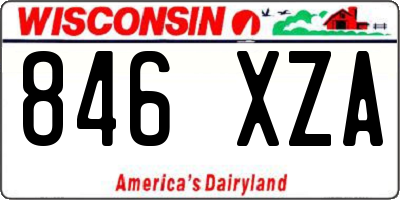 WI license plate 846XZA