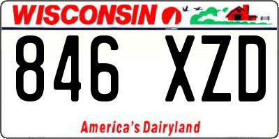 WI license plate 846XZD