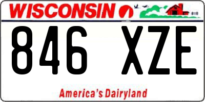 WI license plate 846XZE