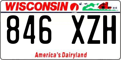 WI license plate 846XZH