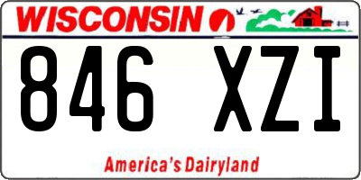 WI license plate 846XZI