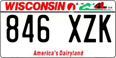 WI license plate 846XZK