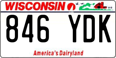 WI license plate 846YDK