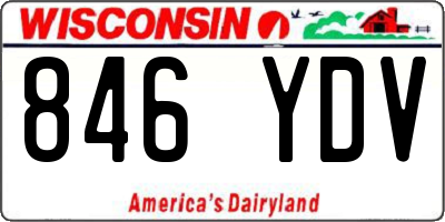 WI license plate 846YDV