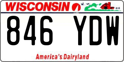 WI license plate 846YDW