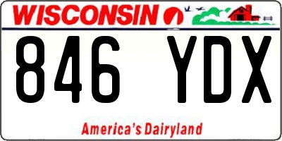 WI license plate 846YDX