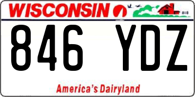 WI license plate 846YDZ