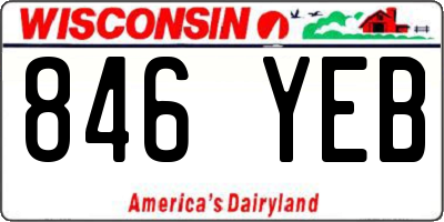 WI license plate 846YEB