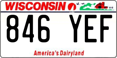 WI license plate 846YEF