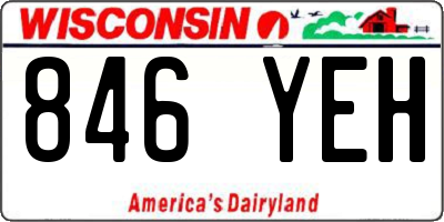 WI license plate 846YEH