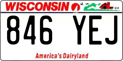 WI license plate 846YEJ
