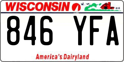 WI license plate 846YFA
