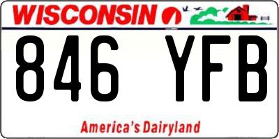 WI license plate 846YFB