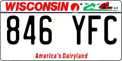 WI license plate 846YFC
