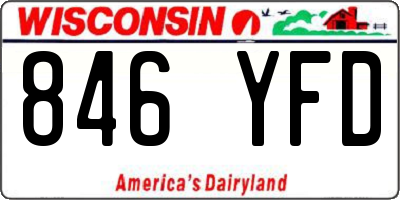 WI license plate 846YFD