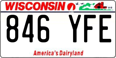 WI license plate 846YFE