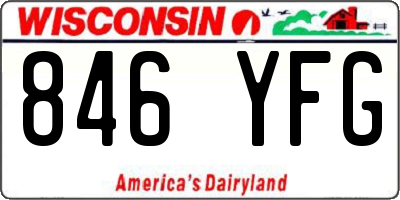 WI license plate 846YFG