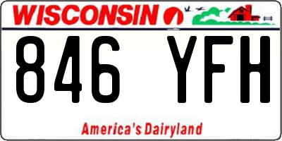 WI license plate 846YFH