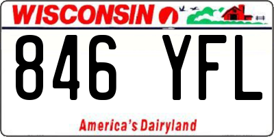 WI license plate 846YFL