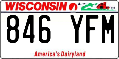 WI license plate 846YFM