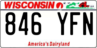 WI license plate 846YFN