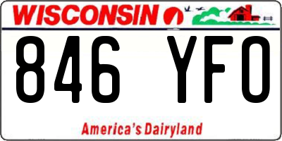 WI license plate 846YFO