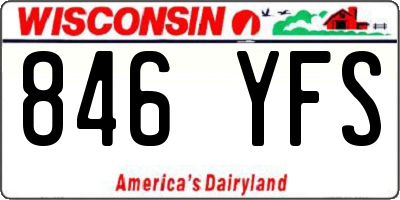WI license plate 846YFS