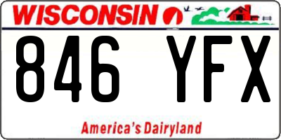 WI license plate 846YFX
