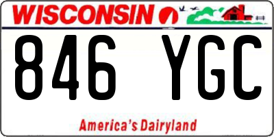 WI license plate 846YGC