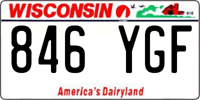 WI license plate 846YGF