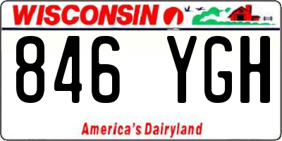 WI license plate 846YGH
