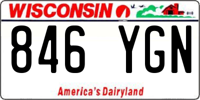 WI license plate 846YGN