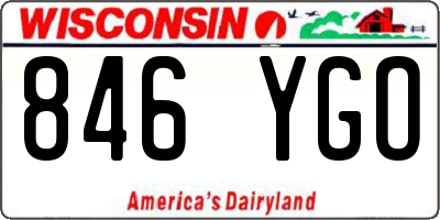 WI license plate 846YGO
