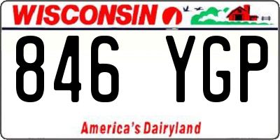 WI license plate 846YGP