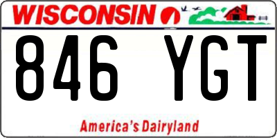 WI license plate 846YGT