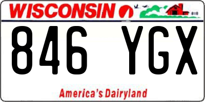 WI license plate 846YGX