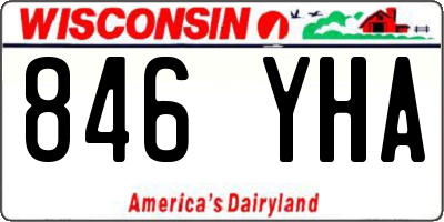 WI license plate 846YHA