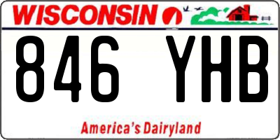 WI license plate 846YHB