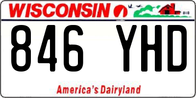 WI license plate 846YHD