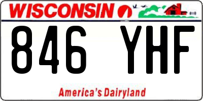 WI license plate 846YHF