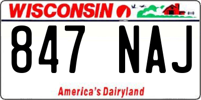 WI license plate 847NAJ