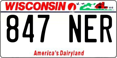 WI license plate 847NER