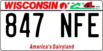 WI license plate 847NFE