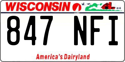WI license plate 847NFI