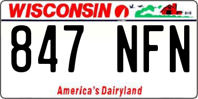WI license plate 847NFN