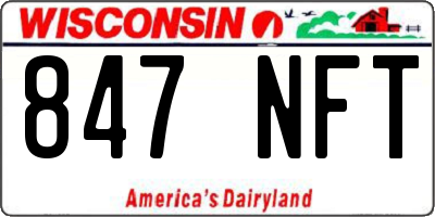 WI license plate 847NFT