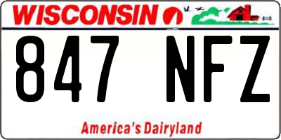 WI license plate 847NFZ