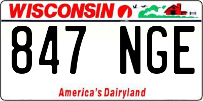 WI license plate 847NGE